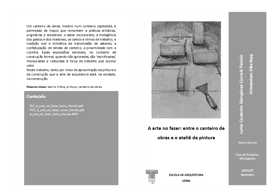 A arte no fazer: entre o canteiro de obras e o ateliê de pintura